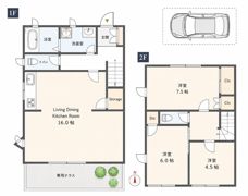 南大谷テラスハウスの間取り画像