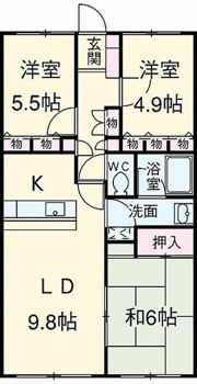 エスポワール藤が丘の間取り画像