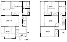 大岩貸家の間取り画像