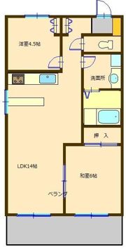 ウイライヴ十日市場の間取り画像