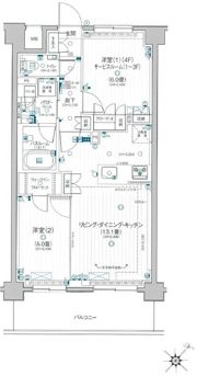 パレステージ相模大野テラスの間取り画像