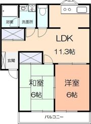ハイツKAMの間取り画像