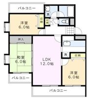 サンコートあかね台の間取り画像
