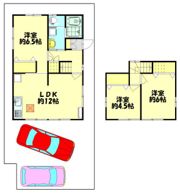 つくし野1丁目貸家D棟の間取り画像