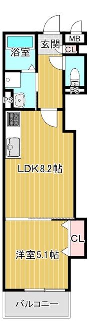 ピレーネ諸口の間取り画像