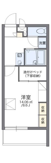 レオパレスルミナス イーストの間取り画像