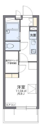 レオパレスシャンブル高殿IIの間取り画像