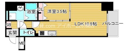 ラ・フォルム天満橋EASTの間取り画像