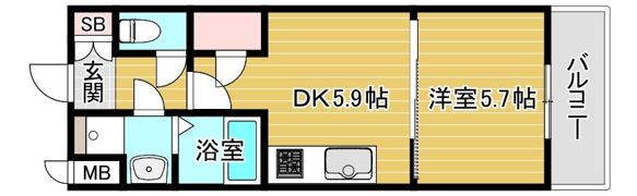 S-RESIDENCE野江の間取り画像