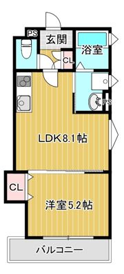 クリエオーレ茨田大宮Iの間取り画像