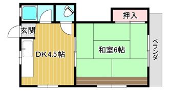 ヒラタコーポの間取り画像