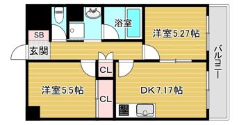 大橋マンション五番館の間取り画像