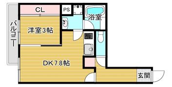 グレースコート蒲生の間取り画像