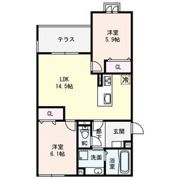 仮称）大阪市都島区網島町D-roomの間取り画像