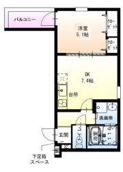 フジパレス我孫子西II番館の間取り画像