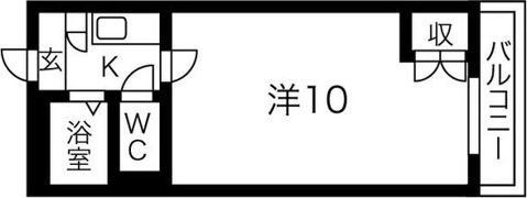 ハイツ五條の間取り画像