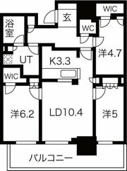 ローレルタワー堺筋本町の間取り画像