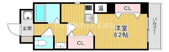 カシェット緑橋の間取り画像