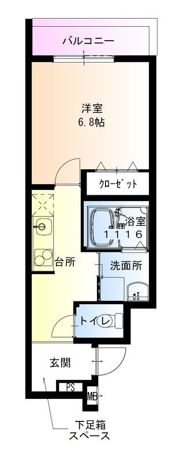 フジパレス八戸ノ里I番館の間取り画像