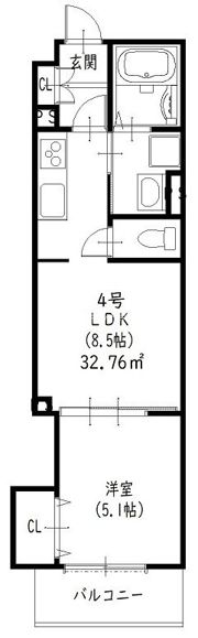 ラモーナ北条Iの間取り画像