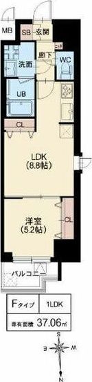 スプランディッド堀江の間取り画像