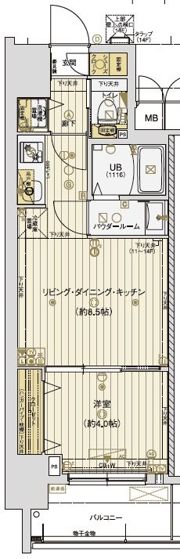 レオンコンフォート谷町九丁目の間取り画像