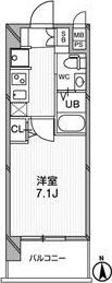 エグゼ天神橋の間取り画像