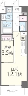 ハーツ天満橋の間取り画像