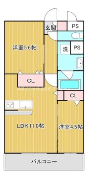 グランデカワノなにわ離宮の間取り画像