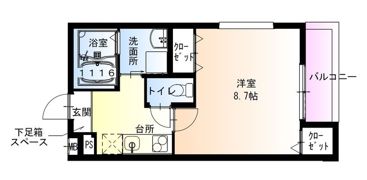 フジパレス住ノ江駅南ノースの間取り画像