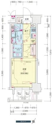 ララプレイス大阪福島ミラの間取り画像