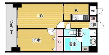 リーガル東天満の間取り画像