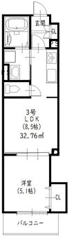 ラモーナ北条Iの間取り画像