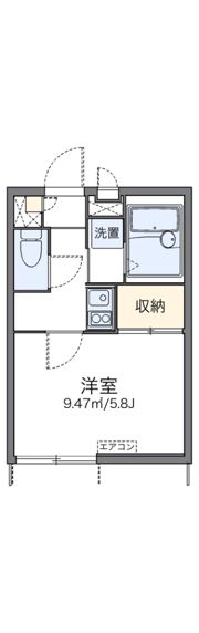 レオパレスピアーチェの間取り画像