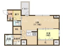 LaCASA玉造の間取り画像