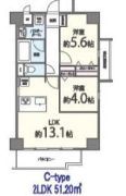 キャッスルビュー玉造上町台の間取り画像