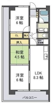 フローラ長田の間取り画像