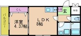 EDIFICE長居の間取り画像