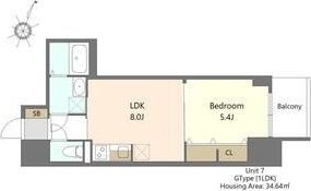 S-RESIDENCE阿波座bouncyの間取り画像