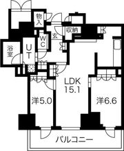 ジオタワー新町の間取り画像