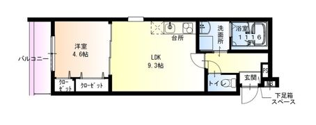 フジパレス今川公園II番館の間取り画像