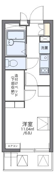 レオパレスポートサイド弁天の間取り画像