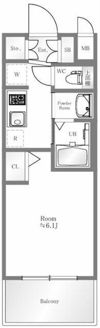エステムコート難波WEST-SIDE VI グラッドの間取り画像