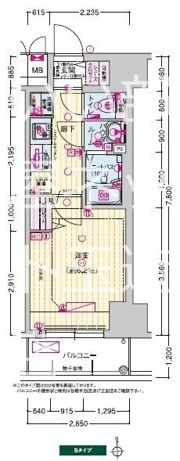 プレサンス天王寺デルニエの間取り画像