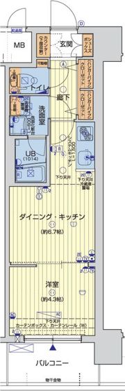 レオンコンフォート難波南の間取り画像