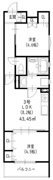 クリエオーレ春日元町の間取り画像