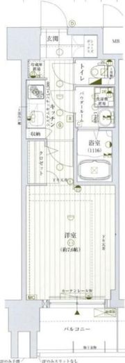 レジュールアッシュ心斎橋VITAの間取り画像