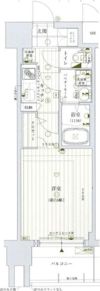 レジュールアッシュ心斎橋VITAの間取り画像