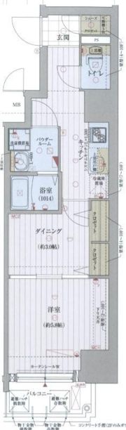 レジュールアッシュ松屋町の間取り画像