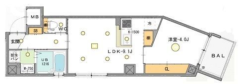 リエット元町の間取り画像